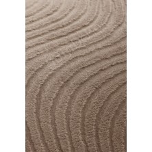 Diji Dekor Halı Cool Kahverengi Sahra Desenli Saçaklı Oval Kesme Yolluk Kilim Salon Halısı Modelleri