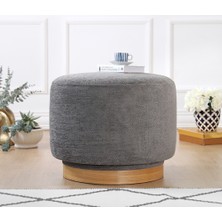 Lorence Home Turneed Dönen Puf - Gri