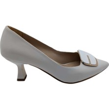 Çiğdem Kundura Veloura Stride Kadın Suni Deri Stiletto - Veloura Stride - Beyaz - 39