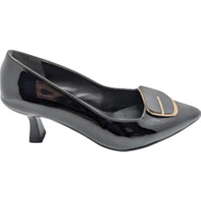 Çiğdem Kundura Veloura Stride Kadın Deri Stiletto - Veloura Stride - Siyah - 37