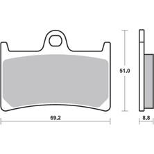 Yamaha Bak Brakes Fmb-029 Yamaha Mt07, Mt09 Tracer 700/900, Yzf 1000, Tmax 500 Ön Fren Balatası Organik Kalite