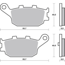 Honda Bak Brakes  FMB-016-S  Honda Cb 400, Cb 500,CB 600, Cbr 600, Cbr 900, Cbf 600, Nc 700, Mondıal Drıft L,yamaha, Kawasaki Versys 650, Suzuki  V-Strom 250, Csxr 250. Arka Fren Balatası Yarı Sinter Kalite