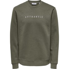 Only & Sons Onsconnor Authentıc Reg Crew Neck Sweat Haki 22030625