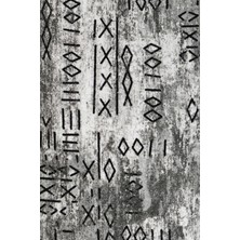 Diji Dekor Halı Gri Iskandinav Yıkanabilir Saçaklı Delüxe Kesme Yolluk Kilim Salon Halısı Modelleri
