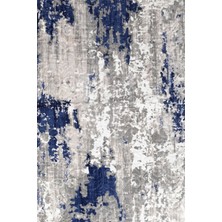 Diji Dekor Halı Lacivert  Saçaklı Oval Delüxe Kesme Yolluk Kilim Salon Halısı Modelleri