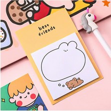 Guguk Düşünen Ayıcık Temalı Renkli Not Seti Post It Sticky Note GGK MBW041