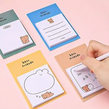 Guguk Düşünen Ayıcık Temalı Renkli Not Seti Post It Sticky Note GGK MBW041