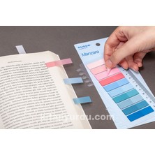 Guguk Manzara 10 Renkli Cetvelli Şeffaf Pet Index Sticker Post It Sticky Note GGK P023