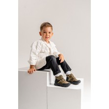 mnpc Erkek Çocuk Haki Hakiki Deri Anatomik Günlük Bot