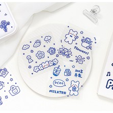 Guguk Bear Village Temalı 100 Yaprak 4 Bölmeli Sticker Seti Bullet Journal GGK DZ068