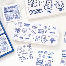 Guguk Bear Village Temalı 100 Yaprak 4 Bölmeli Sticker Seti Bullet Journal GGK DZ068