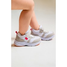 Mnpc Unisex Çocuk Beyaz Günlük Spor Ayakkabı