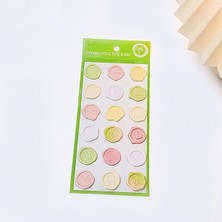 Guguk Yeşil Temalı Wax 3D Pul Sticker Seti Bullet Journal GGK DF025