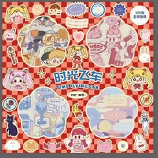 Guguk Time Flying Car Temalı 100 Yaprak 4 Bölmeli Sticker Seti Bullet Journal GGK DG045