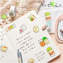 Guguk Tonkatsu Temalı Sumikko Gurashi 50 Adet Sticker Seti Bullet Journal GGK DC015