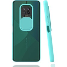 Infinix Note 7 Kılıf Zore Lensi Kapak-Turkuaz