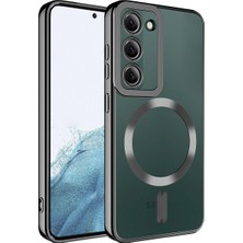 Galaxy S23 Kılıf Magsafe Wireless Şarj Özellikli Zore Setro Silikon-Siyah