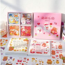 Guguk Sweet Bears Temalı 100 Yaprak 4 Bölmeli Sticker Seti • Bullet Journal (GGK-DG038)