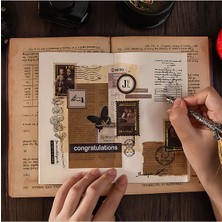 Guguk Klasik Temalı 100 Adet Pul Sticker Seti Bullet Journal GGK DQ120