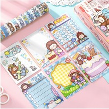 Guguk Potato Chips Sarı Temalı Journal Seti • Washi Bant • Memopad • Sticker (GGK-DRK065)