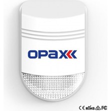 OPAX BGR-10 Kablolu 48 LED Kırmızı - Mavi Işıklı Harici Alarm Sireni