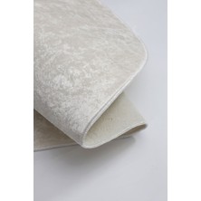 Diji Dekor Halı Krem  Janjanlı Yuvarlak Kaymaz Kesme Ince Yolluk Kilim Salon Halısı Modelleri