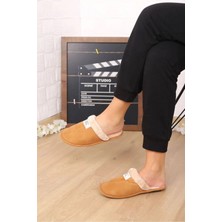 Wowa Ünisex Içi Kürklü Kışlık Ev Terliği Misafir Çeyiz Bohça Terliği Kaymaz Ses Yapmaz Taban