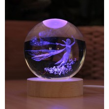Hediyesahibi Kişiye Özel Büyük Boy Frozen 3D Boyutlu Kristalleşmiş Cam Küre 8cm