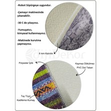 Diji Dekor Halı Çok Renkli Iskandinav Yıkanabilir  Kesme Ince Yolluk Kilim Salon Halısı Modelleri