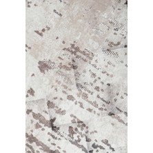 Diji Dekor Halı Bej  K1280 Yıkanabilir Yuvarlak Kesme Ince Yolluk Kilim Salon Halısı Modelleri