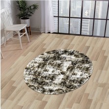 Diji Dekor Halı Siyah  K1310 Yıkanabilir Yuvarlak Kesme Ince Yolluk Kilim Salon Halısı Modelleri