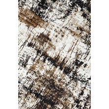 Diji Dekor Halı Siyah  K1310 Yıkanabilir Yuvarlak Kesme Ince Yolluk Kilim Salon Halısı Modelleri