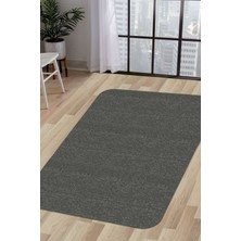 Diji Dekor Halı Antrasit  K1290 Yıkanabilir  Kesme Ince Yolluk Kilim Salon Halısı Modelleri