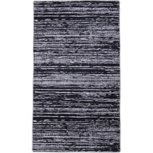Diji Dekor Halı Siyah Gri  YM4700 Yıkanabilir  Kesme Ince Yolluk Kilim Salon Halısı Modelleri