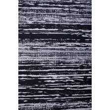 Diji Dekor Halı Siyah Gri  YM4700 Yıkanabilir  Kesme Ince Yolluk Kilim Salon Halısı Modelleri
