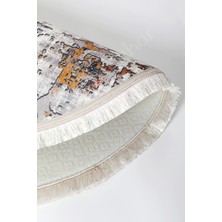 Diji Dekor Halı Multi  KY7005 Saçaklı Oval Kaymaz Kesme Ince Yolluk Kilim Salon Halısı Modelleri