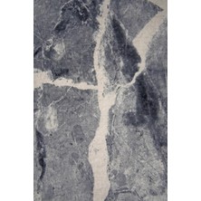 Diji Dekor Halı Gri  Granit Yıkanabilir Saçaklı Oval Kesme Ince Yolluk Kilim Salon Halısı Modeli