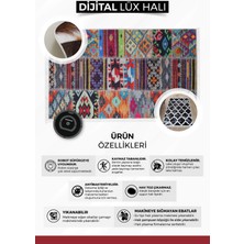 Diji Dekor  Halı Beyaz Maça Yıkanabilir Saçaklı Kaymaz Kesme Ince Yolluk Kilim