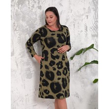 Kadın Büyük Beden Uzun Kollu Örme ELBISE-BGE62