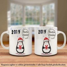 Yeni Yıl 2019 Mutlu Yıllar Penguen Mizahi Kupa Bardak - Hediyelik
