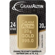 20 Gram 24 Ayar Külçe Gram Altın Ziynet Gold