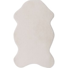 Diji Dekor Peluş Halı Açık Vizon Yıkanabilir Şekilli Post Yolluk Kilim