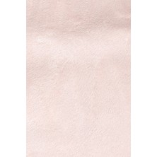 Diji Dekor Peluş Halı Pembe Saçaklı Oval Post Kesme Yolluk Kilim