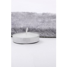 Diji Dekor Peluş Halı Açık Gri Yıkanabilir Oval Kesme Post Yolluk Kilim