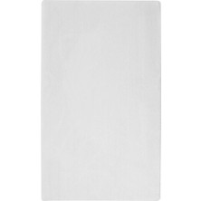 Diji Dekor Peluş Halı Beyaz Düz Desenli Yıkanabilir Post Yolluk Kilim