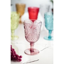Molvea Akrilik Renkli 6'lı Kadeh & Su Meşrubat Kahve Yanı Bardağı 450 ml ( Cam Değildir )