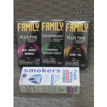 Family Condom Set 3+1 36 Adet Condom 1 Adet Diş Pastası Smekers