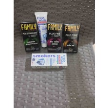 Family Condom Set 3+1 36 Adet Condom 1 Adet Diş Pastası Smekers