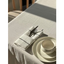 Creamin Home Creaminhome 12 Adet Gri Çizgili Peçete
