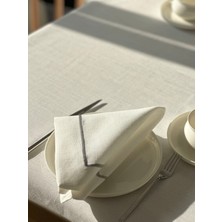 Creamin Home Creaminhome 12 Adet Gri Çizgili Peçete